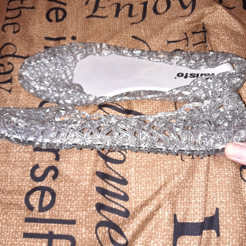Size 11 jelly glitter shoes